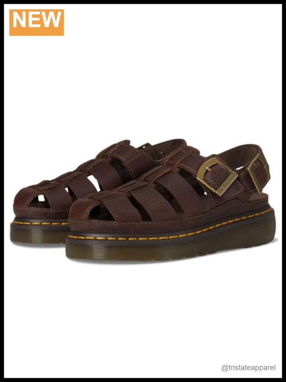 Dr. Martens Wrenlie Leather Platform Fisherman Sandals
